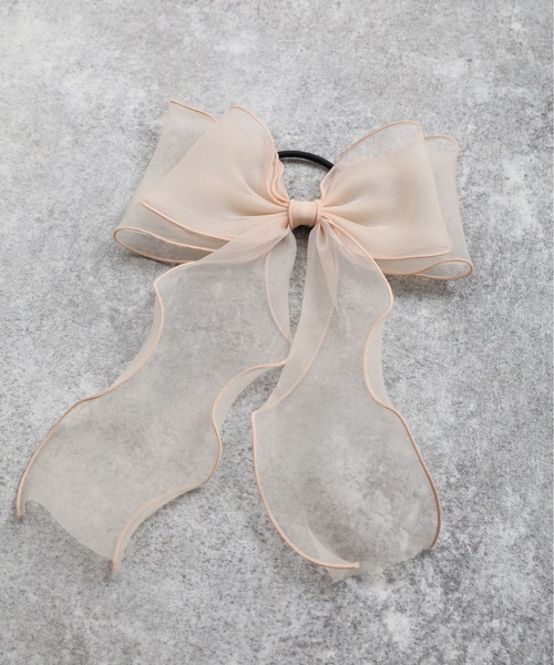 ap retro(アプレトロ)の「オーガンジーヘアリボンゴム【ZOZO限定アイテム】(ヘアゴム・レディース・ホワイト/ピンク/グレー/ブラック/ベージュ/ネイビー・FREE)」の16枚目の写真