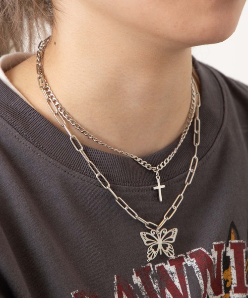 WEGO(ウィゴー)の「WEGO/レイヤーモチーフネックレス(ネックレス・レディース・シルバー/その他2/その他1/その他3/その他4/その他5・FREE)」の3枚目の写真