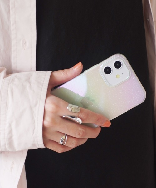 ammy.（エイミードット）の「【 ammy. / エイミードット 】 オーロラ ミラー iPhone ケース / 7, 8 , SE , X , XS , 11 , 11pro , 12mini , 12 , 12pro , 13 , 13pro , 14 , 14pro 対応（スマホケース/カバー・レディース・ブルー/ホワイト/マルチ・C/F/D/A/E/B/H/G/J/I）」の10枚目の写真