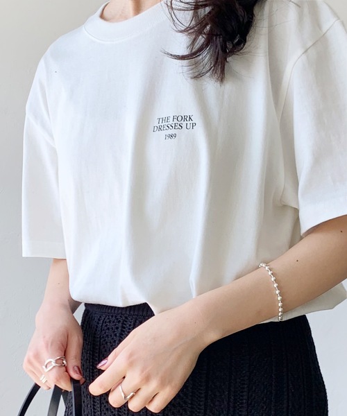 LIAN（リアン）の「MERPEOPLEロゴプリントTシャツ（Tシャツ/カットソー・レディース・ブルー/ベージュ/スミクロ/オフホワイト/オートミール/グリーン/オレンジ/ブルー系その他/ライトグリーン・FREE）」の15枚目の写真