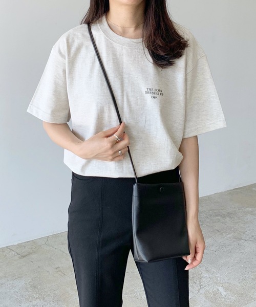 LIAN（リアン）の「MERPEOPLEロゴプリントTシャツ（Tシャツ/カットソー・レディース・ブルー/ベージュ/スミクロ/オフホワイト/オートミール/グリーン/オレンジ/ブルー系その他/ライトグリーン・FREE）」の21枚目の写真