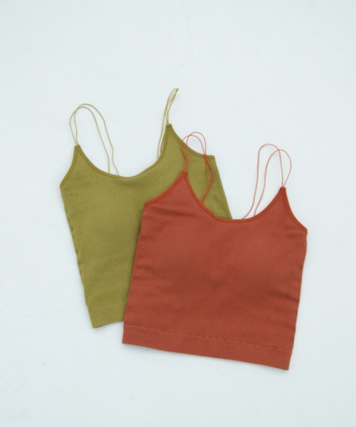 Kastane(カスタネ)の「カップ付きブラキャミ(キャミソール・レディース・ブラック/オレンジ/アイボリー/グリーン系その他/モカ/ダークグリーン・FREE)」の12枚目の写真