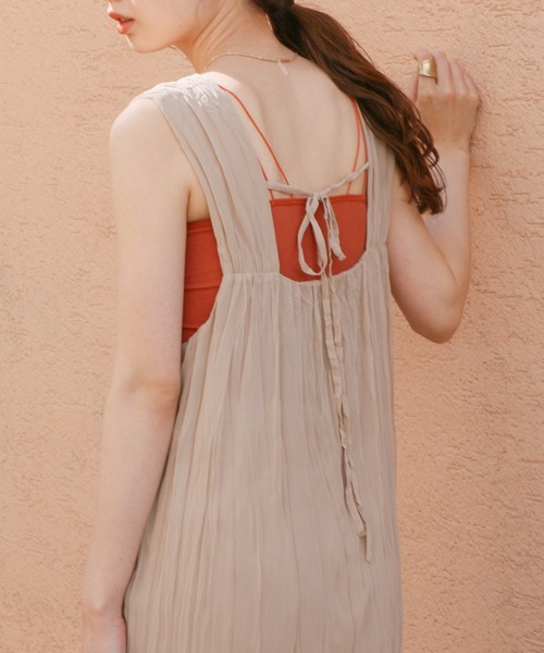 Kastane(カスタネ)の「カップ付きブラキャミ(キャミソール・レディース・ブラック/オレンジ/アイボリー/グリーン系その他/モカ/ダークグリーン・FREE)」の10枚目の写真