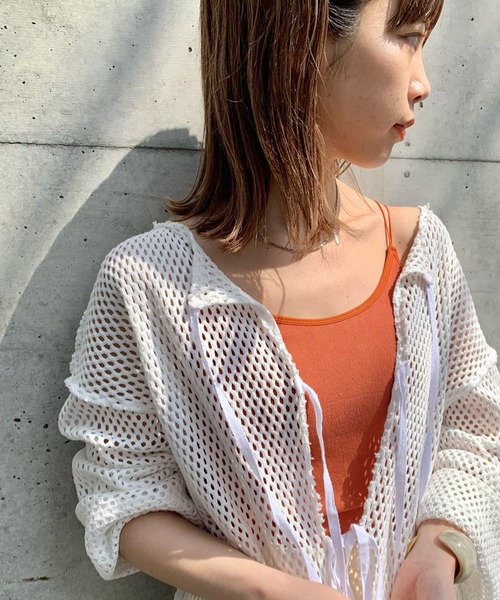 Kastane(カスタネ)の「カップ付きブラキャミ(キャミソール・レディース・ブラック/オレンジ/アイボリー/グリーン系その他/モカ/ダークグリーン・FREE)」の21枚目の写真