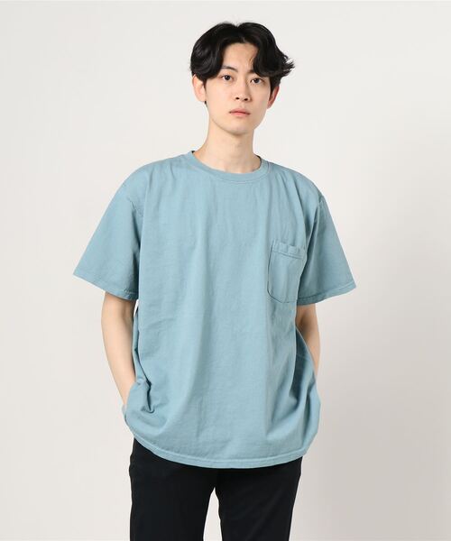 Goodwear(Since1983)(グッドウェア)の「GOODWEAR/グッドウェア SS POCKET TEE BIG ショートスリーブポケットTビッグ(Tシャツ/カットソー・メンズ・ベージュ/エメラルド/チャコール/ブラック/ホワイト/セージグリーン・XX-LARGE)」の6枚目の写真