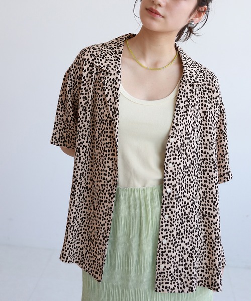 SLOBE citron.（スローブシトロン）の「SLOBE citron. ヴィンテージプリント開襟シャツ◆（シャツ/ブラウス・レディース・ベージュ/イエロー・FREE）」の21枚目の写真