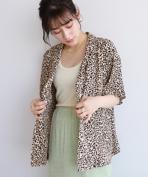 SLOBE citron.（スローブシトロン）の「SLOBE citron. ヴィンテージプリント開襟シャツ◆（シャツ/ブラウス・レディース・ベージュ/イエロー・FREE）」の15枚目の写真