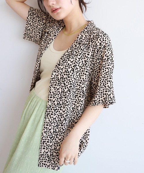 SLOBE citron.（スローブシトロン）の「SLOBE citron. ヴィンテージプリント開襟シャツ◆（シャツ/ブラウス・レディース・ベージュ/イエロー・FREE）」の8枚目の写真