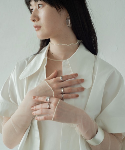 miette(ミエット)の「ハイネックシアートップス(Tシャツ/カットソー・レディース・アイボリー/ブラック/カーキ/ボルドー/グリーン/レッド/ブルー/イエロー/ピンク/オレンジ・F)」の21枚目の写真