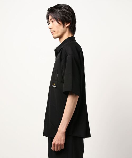 Mark Gonzales（マーク・ゴンザレス）の「Mark Gonzales/マークゴンザレス　WORK SHIRT SKATE（シャツ/ブラウス・メンズ・ブラック/ベージュ・MEDIUM/LARGE）」の3枚目の写真