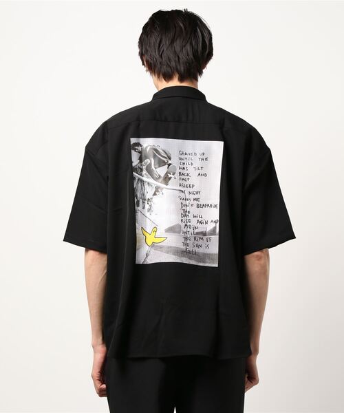 Mark Gonzales（マーク・ゴンザレス）の「Mark Gonzales/マークゴンザレス　WORK SHIRT SKATE（シャツ/ブラウス・メンズ・ブラック/ベージュ・MEDIUM/LARGE）」の4枚目の写真
