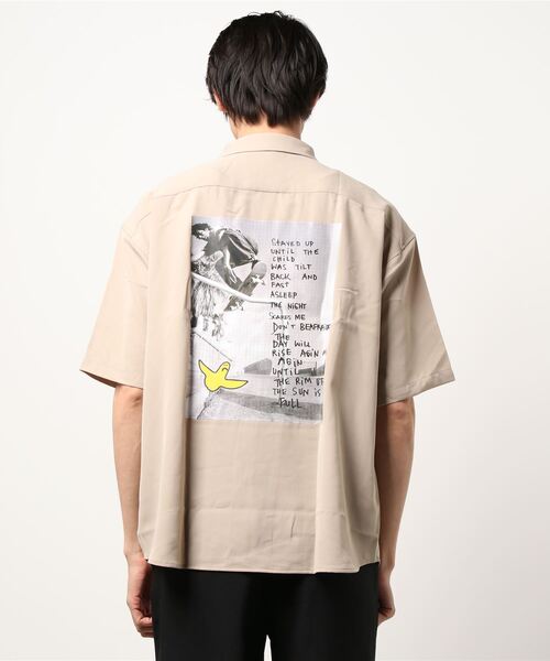 Mark Gonzales（マーク・ゴンザレス）の「Mark Gonzales/マークゴンザレス　WORK SHIRT SKATE（シャツ/ブラウス・メンズ・ブラック/ベージュ・MEDIUM/LARGE）」の5枚目の写真