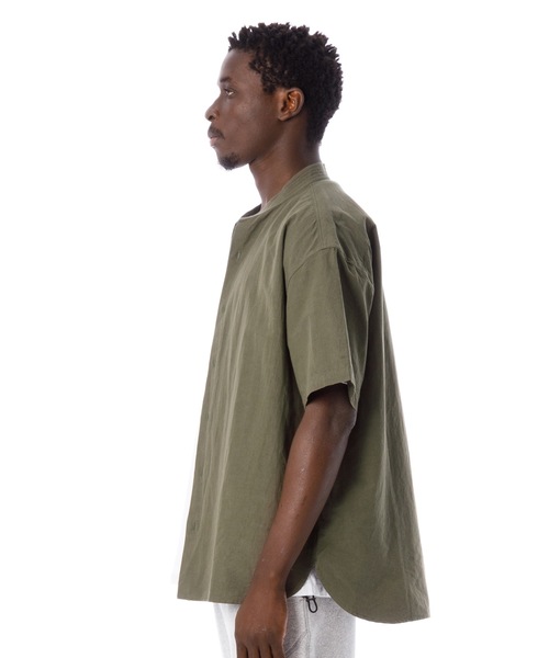 Sandinista(サンディニスタ)の「Band Collar Cotton Linen Military S/S Shirt / バンドカラーコットンリネンミリタリー半袖シャツ(シャツ/ブラウス・メンズ・ブラック/ベージュ/オリーブ・SMALL/MEDIUM/LARGE)」の14枚目の写真