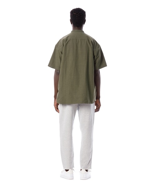Sandinista(サンディニスタ)の「Band Collar Cotton Linen Military S/S Shirt / バンドカラーコットンリネンミリタリー半袖シャツ(シャツ/ブラウス・メンズ・ブラック/ベージュ/オリーブ・SMALL/MEDIUM/LARGE)」の6枚目の写真