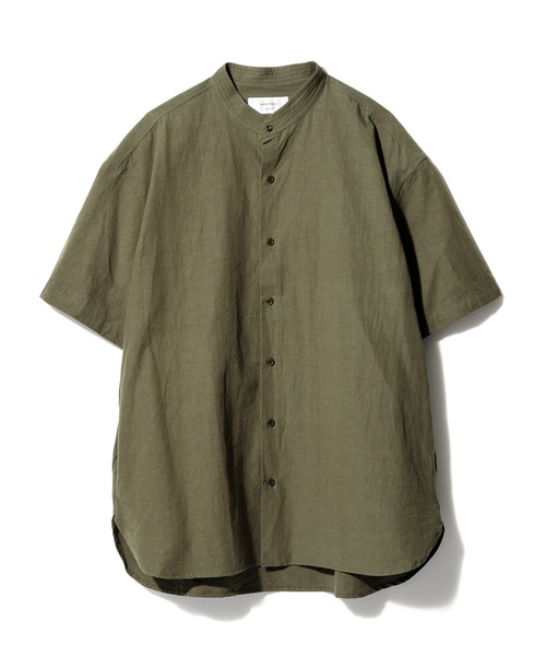 Sandinista(サンディニスタ)の「Band Collar Cotton Linen Military S/S Shirt / バンドカラーコットンリネンミリタリー半袖シャツ(シャツ/ブラウス・メンズ・ブラック/ベージュ/オリーブ・SMALL/MEDIUM/LARGE)」の10枚目の写真
