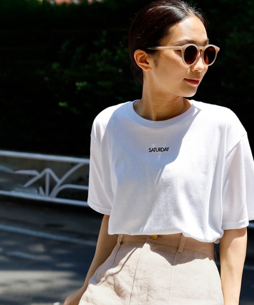 SKIN（スキン）の「【SKIN/スキン】 SATURDAY T SHIRTS：別注Tシャツ◆（Tシャツ/カットソー・レディース・ホワイト・L）」の21枚目の写真