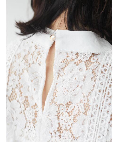 ELENCARE DUE（エレンカーレデュエ）の「・ELENCARE DUE レース×ラッフルブラウス＊（シャツ/ブラウス・レディース・ブラック/グレー/オフホワイト/ブルー・FREE）」の17枚目の写真