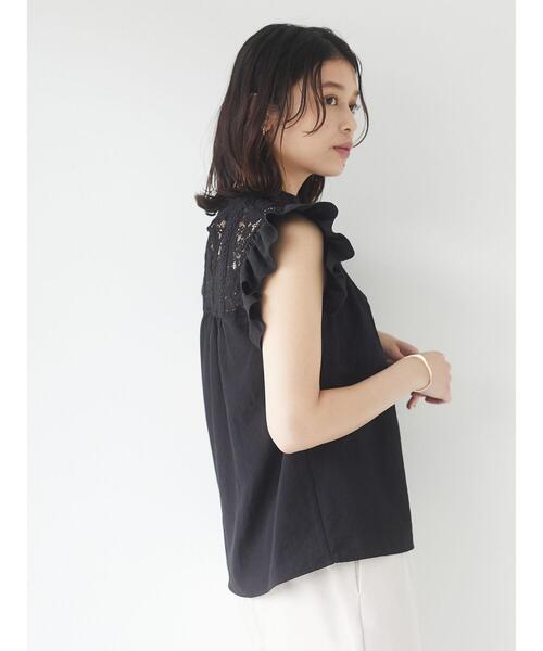 ELENCARE DUE（エレンカーレデュエ）の「・ELENCARE DUE レース×ラッフルブラウス＊（シャツ/ブラウス・レディース・ブラック/グレー/オフホワイト/ブルー・FREE）」の19枚目の写真