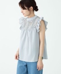 ELENCARE DUE | ・ELENCARE DUE レース×ラッフルブラウス＊(シャツ/ブラウス)