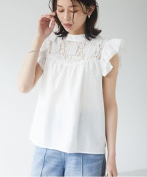 ELENCARE DUE | ・ELENCARE DUE レース×ラッフルブラウス＊(シャツ/ブラウス)