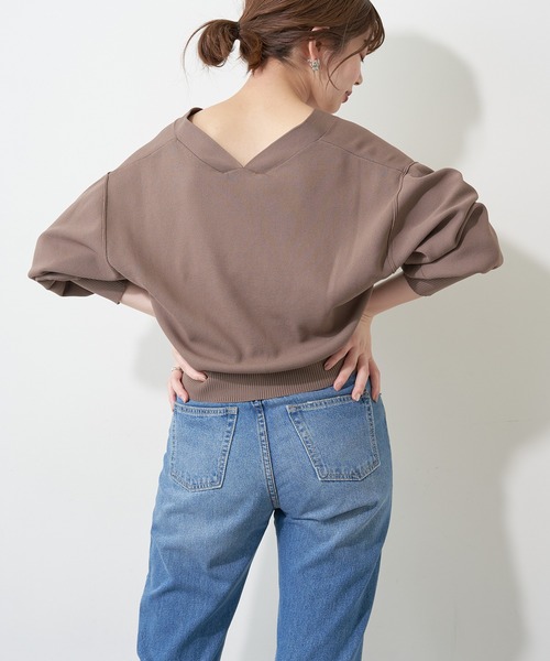 natural couture（ナチュラルクチュール）の「【おうちで洗える！】プチプラハトメバー釦おしゃれカーデ（カーディガン/ボレロ・レディース・オフホワイト/ブラック/ブラウン/グレイッシュベージュ/グリーン/ピンク・FREE）」の12枚目の写真