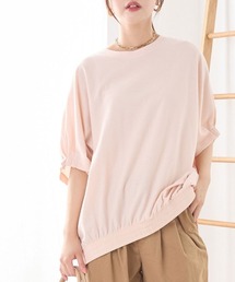 OMNES | 梨地裾ギャザー半袖Tシャツ(Tシャツ/カットソー)