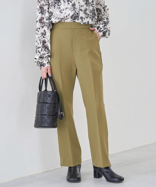 ROPE' PICNIC(ロペピクニック)の「【低身長向け】【ラク美】【WEB限定】ファスナースリットカラーパンツ(その他パンツ・レディース・ブラック/イエロー系その他3/カーキ/パープル系その他/イエロー系その他5・34/36/38)」の3枚目の写真