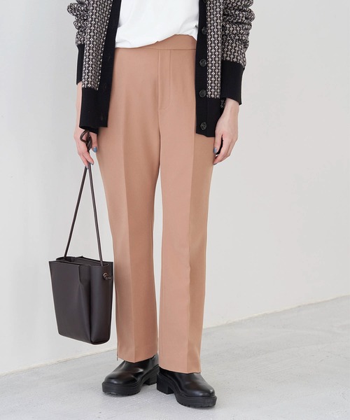 ROPE' PICNIC(ロペピクニック)の「【低身長向け】【ラク美】【WEB限定】ファスナースリットカラーパンツ(その他パンツ・レディース・ブラック/イエロー系その他3/カーキ/パープル系その他/イエロー系その他5・34/36/38)」の1枚目の写真