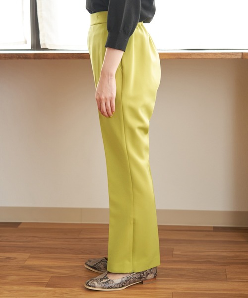 ROPE' PICNIC(ロペピクニック)の「【低身長向け】【ラク美】【WEB限定】ファスナースリットカラーパンツ(その他パンツ・レディース・ブラック/イエロー系その他3/カーキ/パープル系その他/イエロー系その他5・34/36/38)」の16枚目の写真