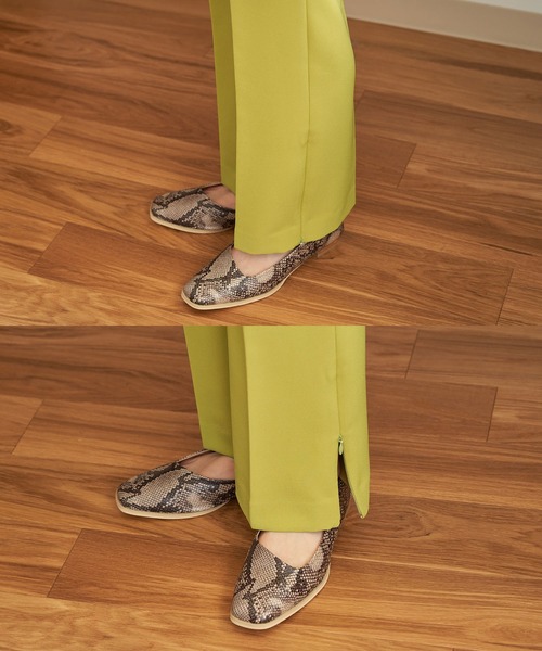 ROPE' PICNIC(ロペピクニック)の「【低身長向け】【ラク美】【WEB限定】ファスナースリットカラーパンツ(その他パンツ・レディース・ブラック/イエロー系その他3/カーキ/パープル系その他/イエロー系その他5・34/36/38)」の22枚目の写真