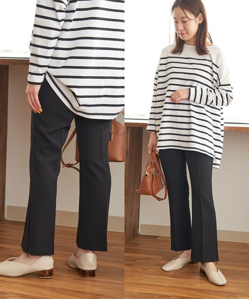 Picnic ロペピクニック のファッション ラク美 その他パンツ Rope ファスナースリットカラーパンツ その他パンツ Rope Web限定 低身長向け