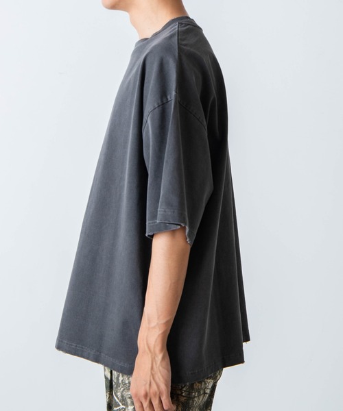 WEGO（ウィゴー）の「WEGO/ヘビーウエイト ダメージビッグシルエットTシャツ（Tシャツ/カットソー・メンズ・ブラック/ホワイト/ブルー系その他・LARGE/MEDIUM）」の17枚目の写真