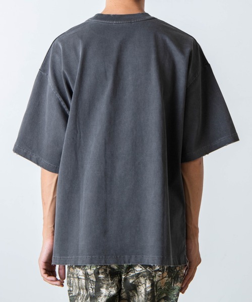 WEGO（ウィゴー）の「WEGO/ヘビーウエイト ダメージビッグシルエットTシャツ（Tシャツ/カットソー・メンズ・ブラック/ホワイト/ブルー系その他・LARGE/MEDIUM）」の18枚目の写真
