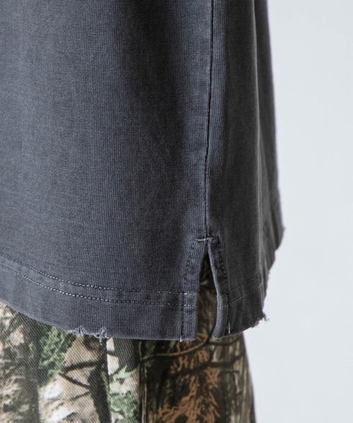 WEGO（ウィゴー）の「WEGO/ヘビーウエイト ダメージビッグシルエットTシャツ（Tシャツ/カットソー・メンズ・ブラック/ホワイト/ブルー系その他・LARGE/MEDIUM）」の21枚目の写真