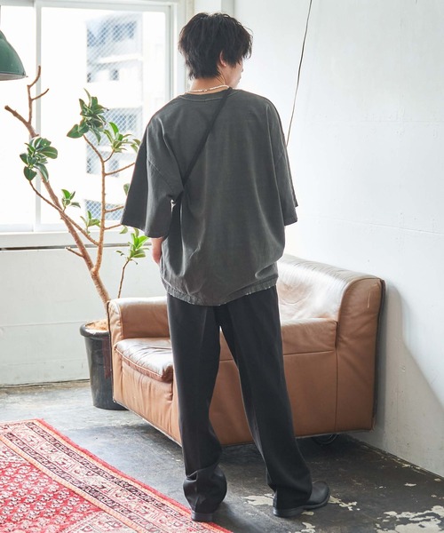 WEGO（ウィゴー）の「WEGO/ヘビーウエイト ダメージビッグシルエットTシャツ（Tシャツ/カットソー・メンズ・ブラック/ホワイト/ブルー系その他・LARGE/MEDIUM）」の11枚目の写真