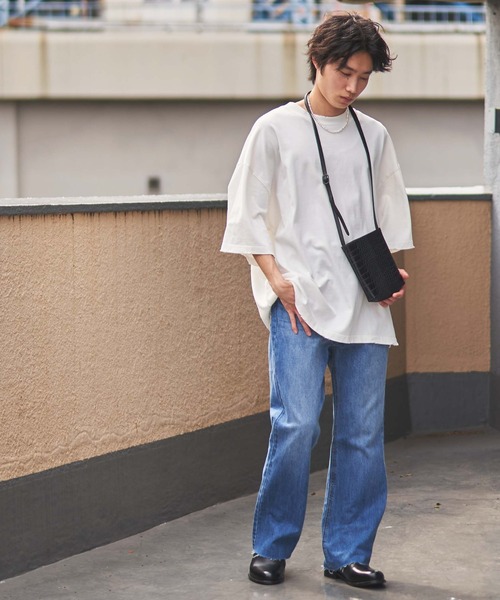 WEGO（ウィゴー）の「WEGO/ヘビーウエイト ダメージビッグシルエットTシャツ（Tシャツ/カットソー・メンズ・ブラック/ホワイト/ブルー系その他・LARGE/MEDIUM）」の22枚目の写真