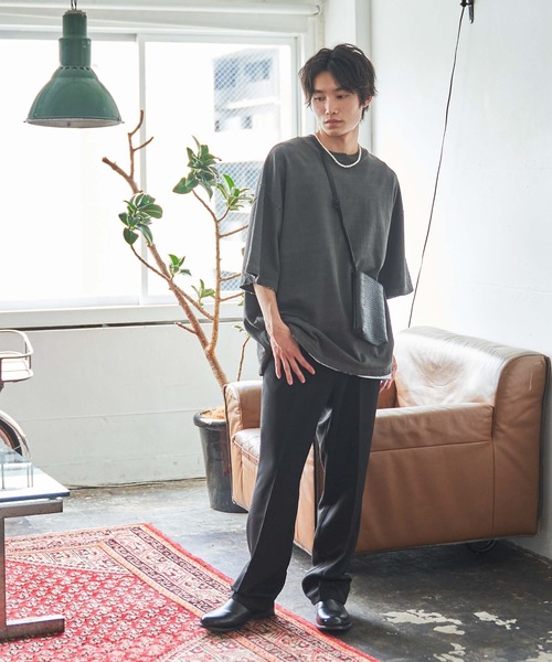 WEGO（ウィゴー）の「WEGO/ヘビーウエイト ダメージビッグシルエットTシャツ（Tシャツ/カットソー・メンズ・ブラック/ホワイト/ブルー系その他・LARGE/MEDIUM）」の8枚目の写真