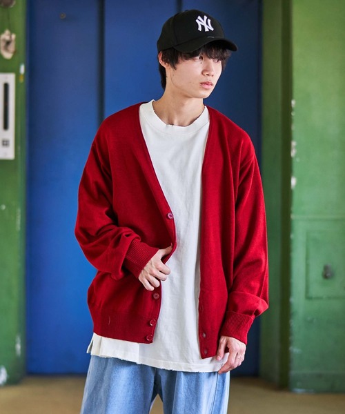 WEGO（ウィゴー）の「WEGO/ヘビーウエイト ダメージビッグシルエットTシャツ（Tシャツ/カットソー・メンズ・ブラック/ホワイト/ブルー系その他・LARGE/MEDIUM）」の5枚目の写真