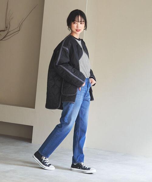 coen（コーエン）の「テーパードレッグデニム#（デニムパンツ・レディース・ライトブルー/ブラック/ネイビー/ナチュラル・SMALL/MEDIUM/LARGE/X-LARGE）」の8枚目の写真