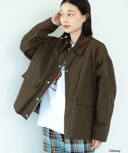 BEAMS BOY（ビームスボーイ）の「Barbour × BEAMS BOY / 別注 Thornbury Jacket（ブルゾン・レディース・オリーブ/ブルー/ネイビー/グリーン系その他5・ONE SIZE）」の5枚目の写真