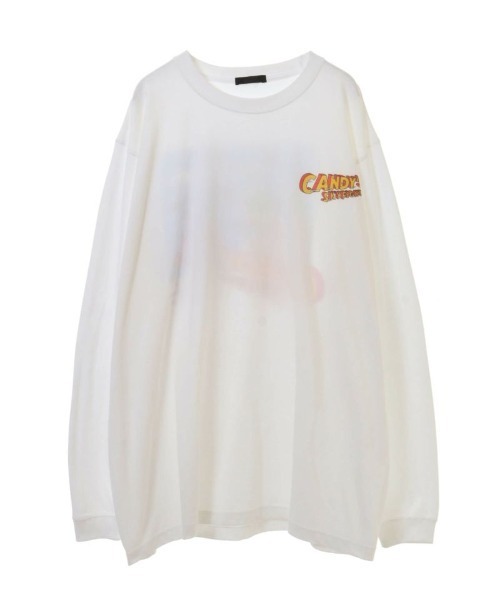 Candy Stripper（キャンディストリッパー）の「SPACE CANDY L/S Tシャツ（Tシャツ/カットソー・レディース・オフホワイト/レッド/ブラック・2）」の10枚目の写真