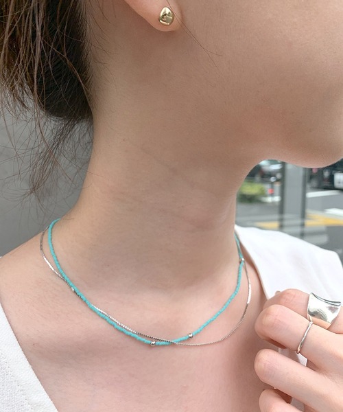 SHENERY（シーナリー）の「【WEB限定】ビーズネックレス（ネックレス・レディース・ブルー・FREE）」の5枚目の写真