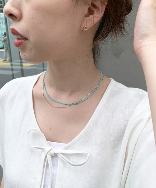 SHENERY（シーナリー）の「【WEB限定】ビーズネックレス（ネックレス・レディース・ブルー・FREE）」の6枚目の写真