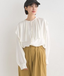 OMNES Supremo | 梨地 ケープデザインブラウス(シャツ/ブラウス)