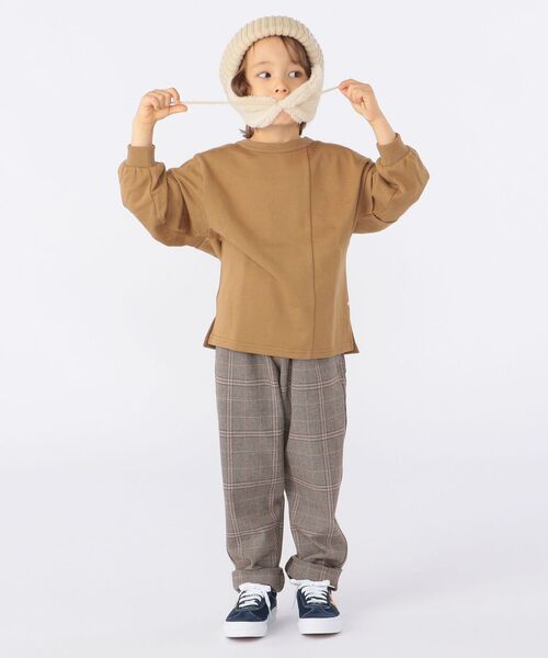 melple(メイプル)の「【SHIPS KIDS別注】melple:ミニ裏毛 パーム トップス(100~150cm)(Tシャツ/カットソー・キッズ・ライトオリーブ/キャメル・MEDIUM/LARGE/X-LARGE/SMALL)」の5枚目の写真