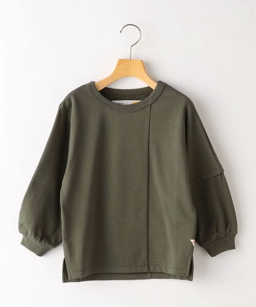 melple(メイプル)の「【SHIPS KIDS別注】melple:ミニ裏毛 パーム トップス(100~150cm)(Tシャツ/カットソー・キッズ・ライトオリーブ/キャメル・MEDIUM/LARGE/X-LARGE/SMALL)」の9枚目の写真
