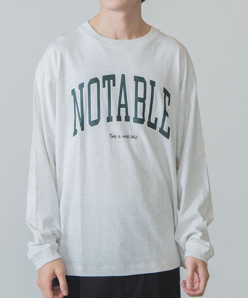 WEGO（ウィゴー）の「WEGO/カレッジロゴロンT（Tシャツ/カットソー・メンズ・オートミール/ネイビー/ダークグリーン/杢グレー/ブラック・SMALL/LARGE/MEDIUM）」の22枚目の写真