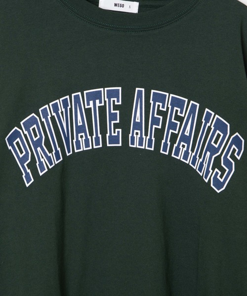 WEGO（ウィゴー）の「WEGO/カレッジロゴロンT（Tシャツ/カットソー・メンズ・オートミール/ネイビー/ダークグリーン/杢グレー/ブラック・SMALL/LARGE/MEDIUM）」の14枚目の写真