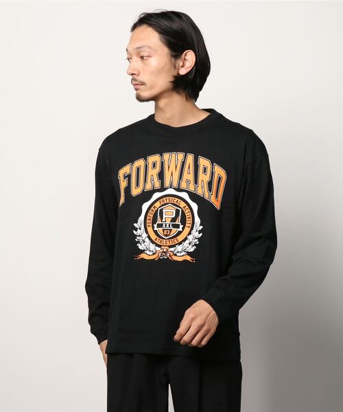 WEGO（ウィゴー）の「WEGO/カレッジロゴロンT（Tシャツ/カットソー・メンズ・オートミール/ネイビー/ダークグリーン/杢グレー/ブラック・SMALL/LARGE/MEDIUM）」の6枚目の写真