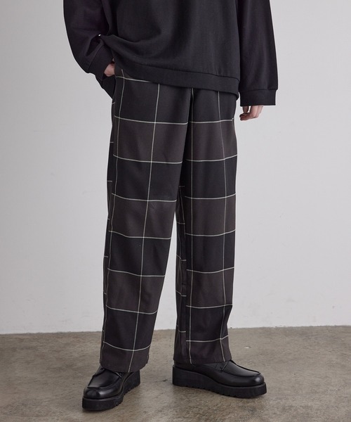 JUNRED（ジュンレッド）の「ビッグチェックワイドパンツ（その他パンツ・メンズ・ブラック系その他/ブラウン系その他・S/M/L）」の14枚目の写真